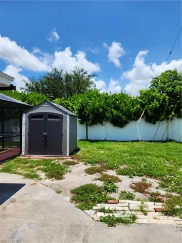 Backyard storage.