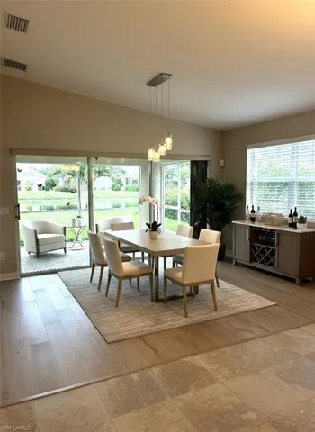 Virtually staged dining/lanai