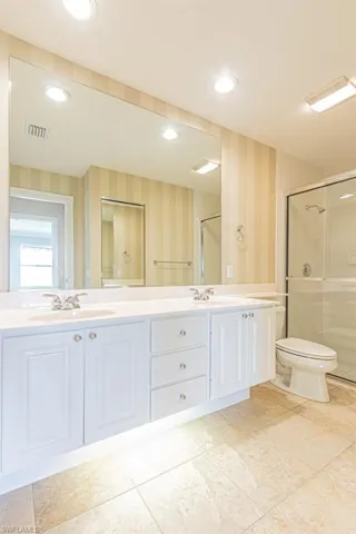 Bright, Clean Pristine Primary Bathroom