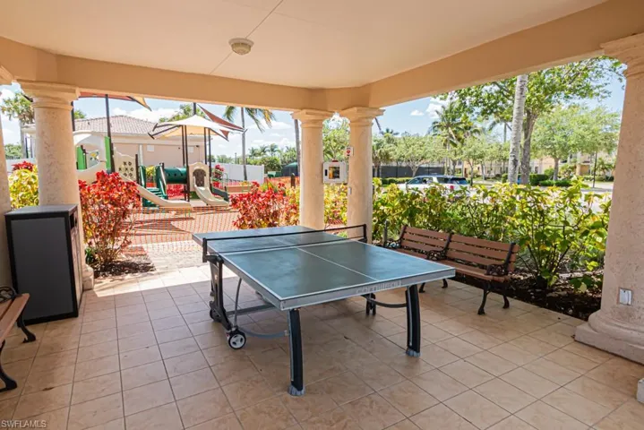View of patio with outdoor dining space