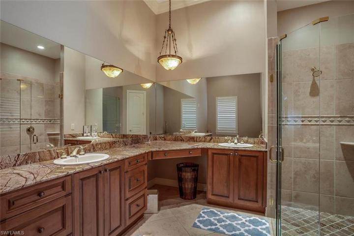 Master Bath, Separate Vanities, Glass Walk-in Shower
