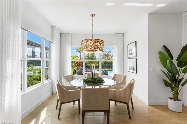 Dining room with healthy amount of natural light