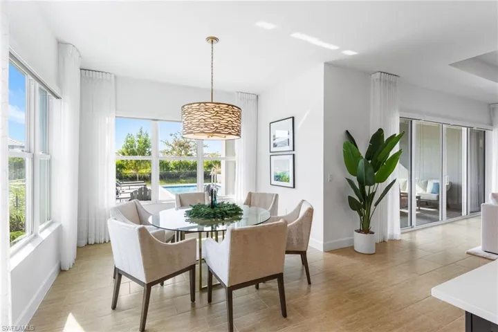 Dining space with healthy amount of natural light