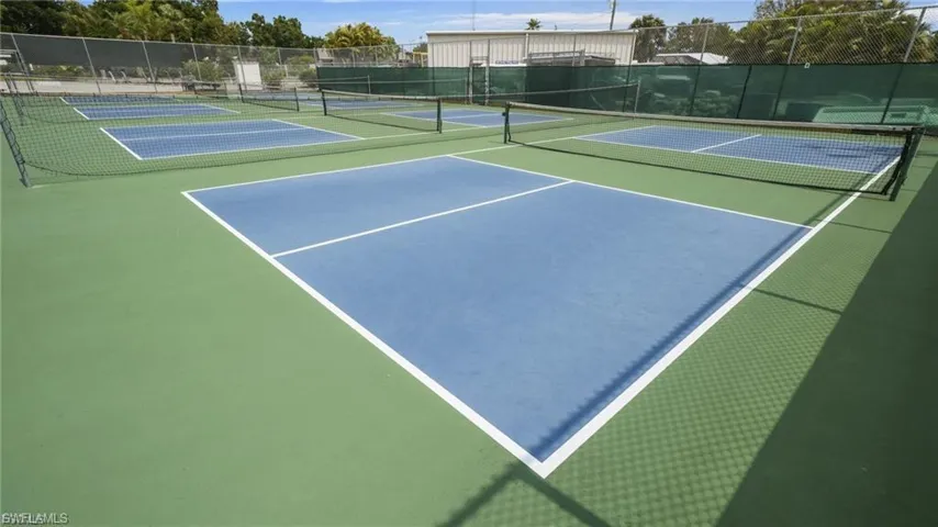 View of tennis court