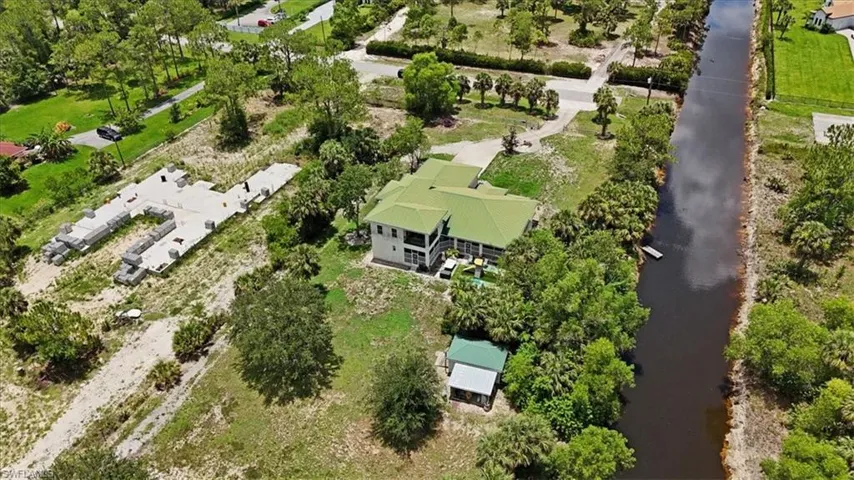 Aerial view of a large body of water