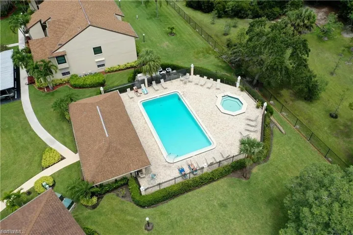 Bird's eye view of a pool