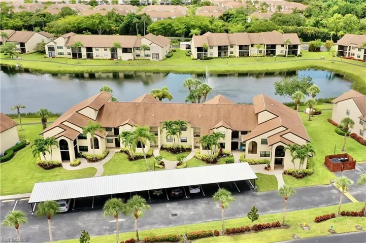 Drone / aerial view of a large body of water