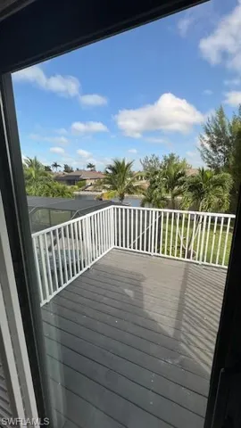 Deck with a residential view