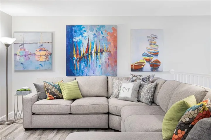 Living room featuring hardwood / wood-style flooring