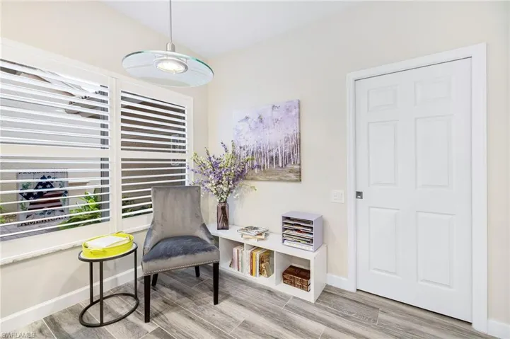 Living area featuring light hardwood / wood-style flooring