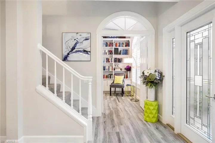 Foyer featuring light hardwood / wood-style floors