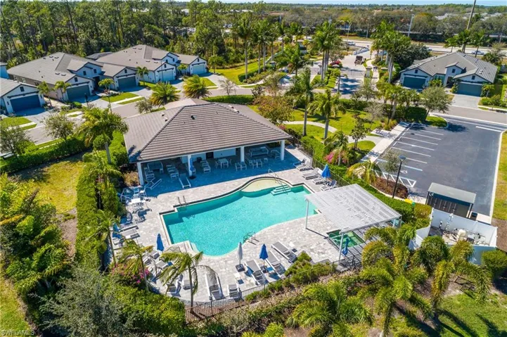 Ariel view of community pool area