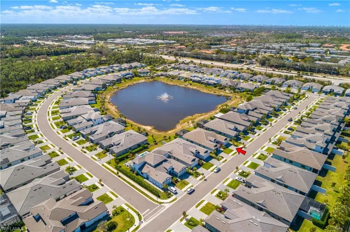 Aerial view of community