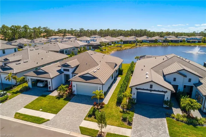 Aerial view of residential area