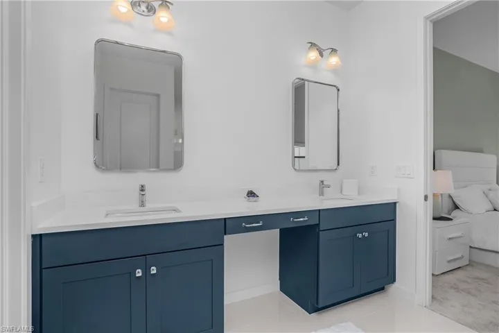 Master bathroom with double vanity