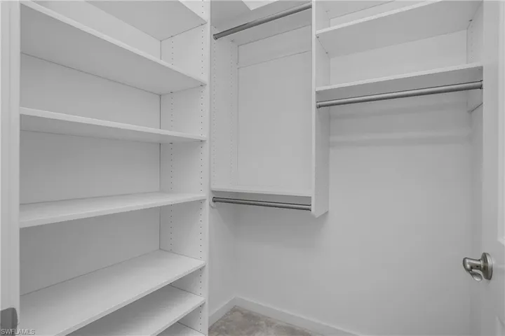 Second bedroom Walk in closet with light