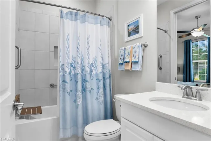 Guest Bathroom w/ pocket door for ensuite