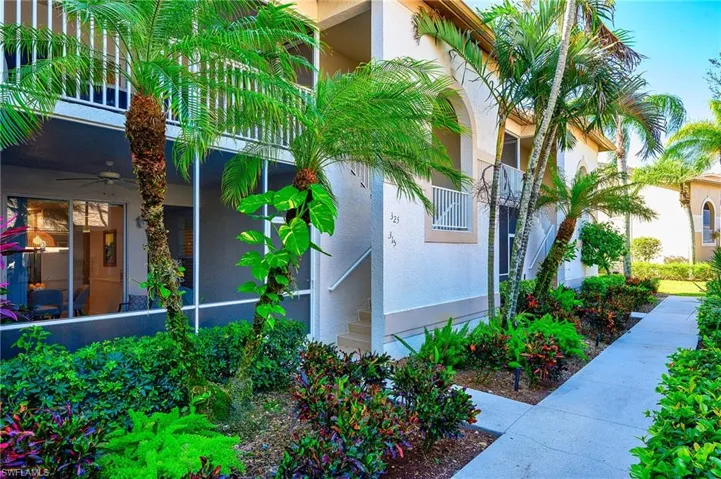 Courtyard between home and garage.