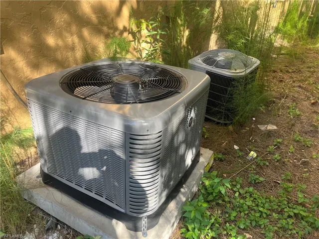 Exterior view of a central air condition unit