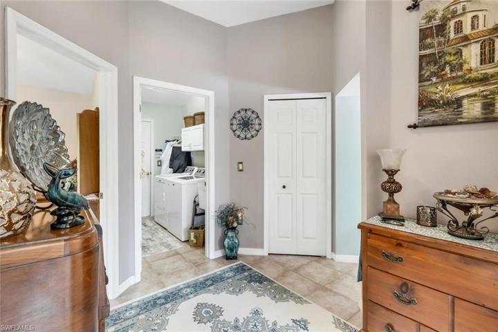 Open area looking into the laundry room