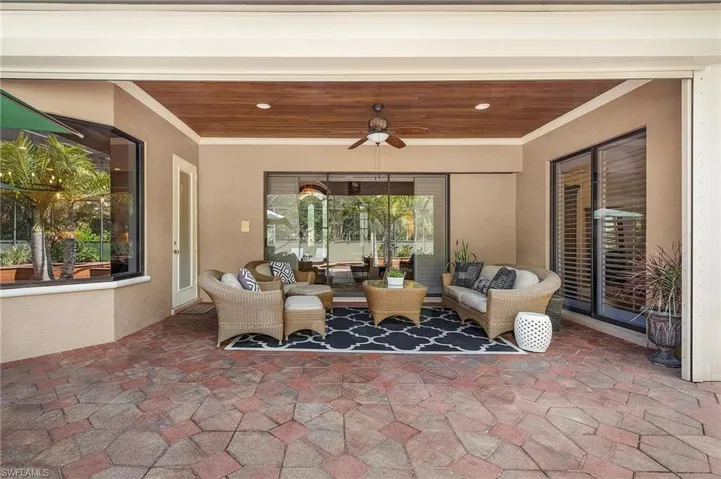 COVERED LANAI OFF THE POOL AREA