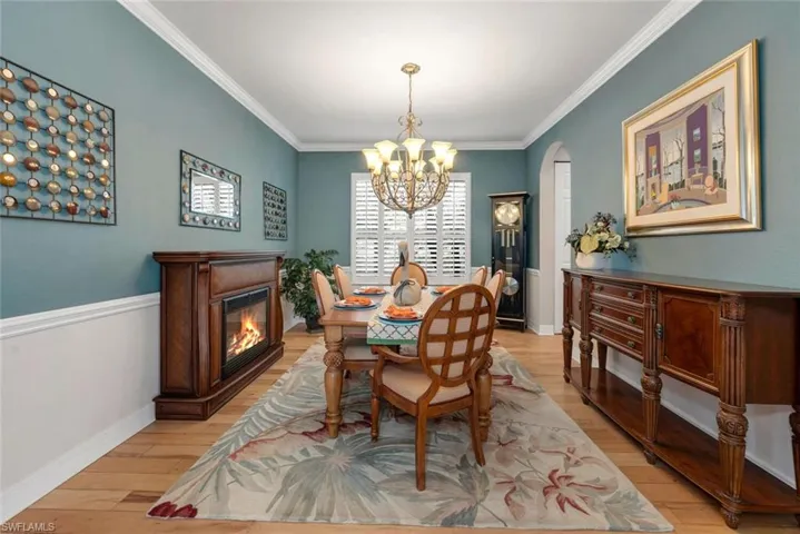 Welcoming dining room for holidays.