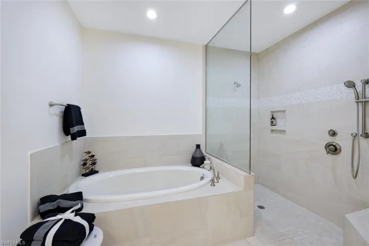 separate shower and tub