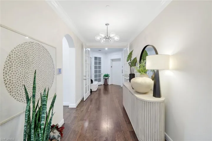 Condo entry wood flooring