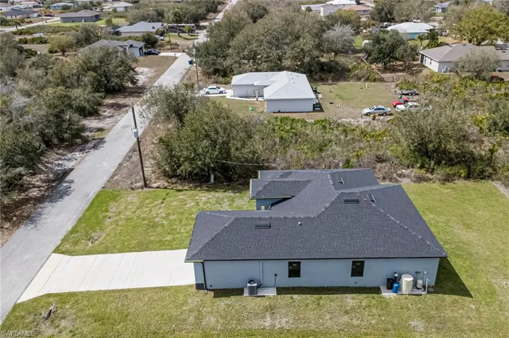 Aerial view of residential area