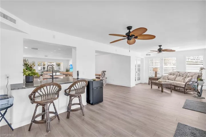 Florida room with breakfast bar - VIRTUALLY ENHANCED