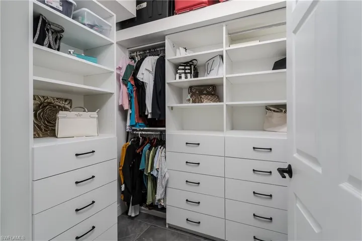 CUSTOM Closet system is very large.