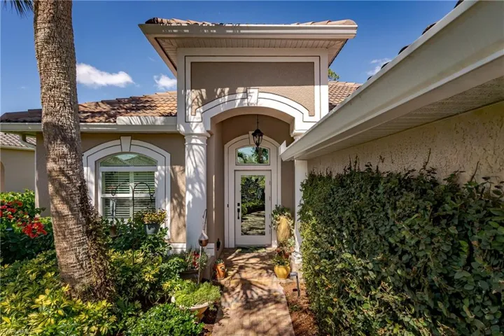 A garden walk to the front door.