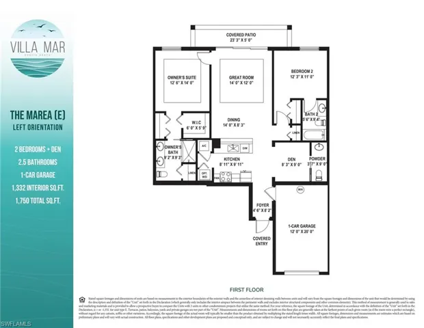 The Marea (E) Floorplan