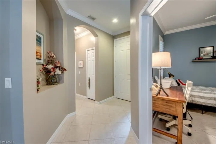 View of Entry foyer, and entrance to 3rd bedroom/den