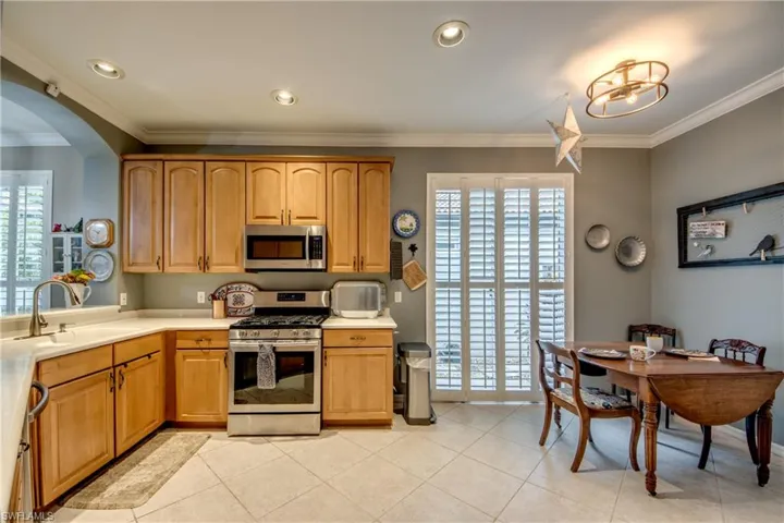 View of kitchen with dining area