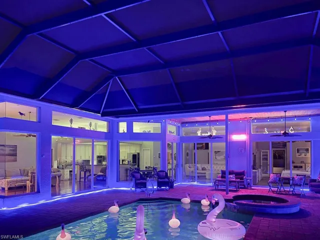 Ambient lighting....serene and relaxing.