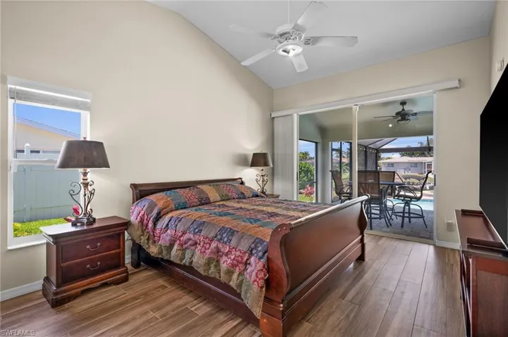 Master Bedroom opens to the Pool