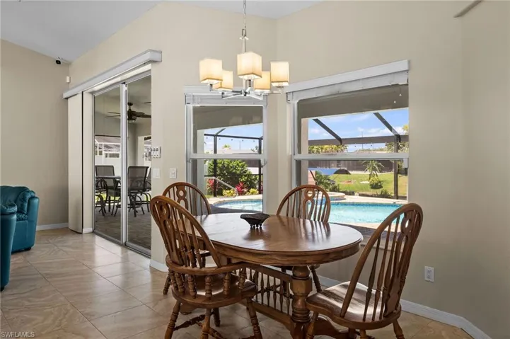 Dining Room overlooking the Pool