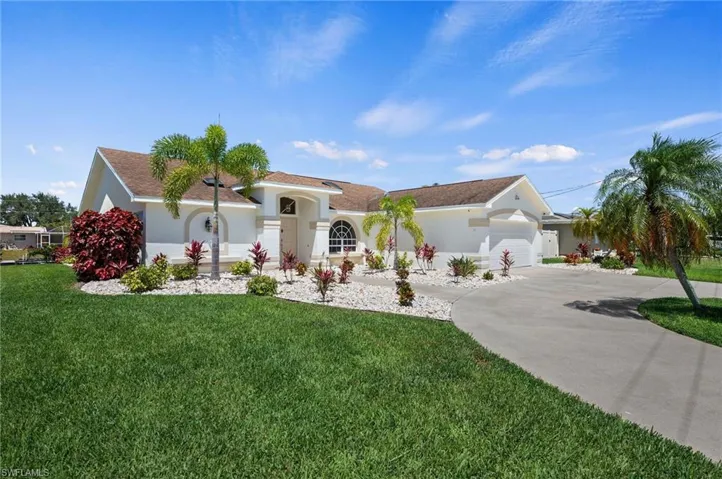 Beautifully landscaped yard.