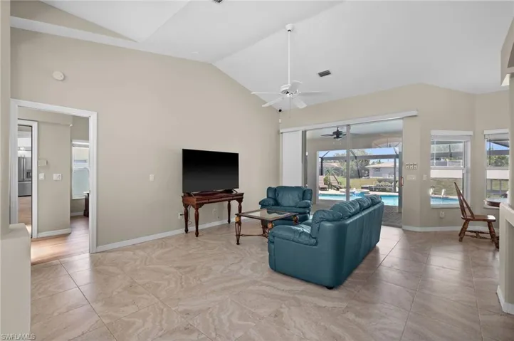 Living Room with High Ceilings