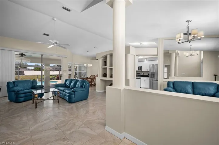 Living Room from Entry looking towards Pool