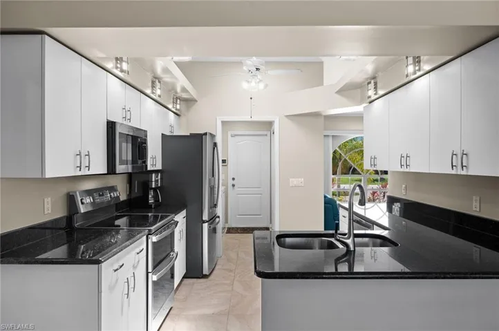 Kitchen with Granite and Stainless Steel Appliances