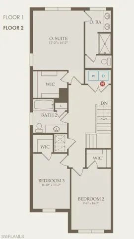 Floor plan with selected options
