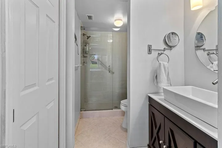 Easy to get ready for the day here and walk in closet just to the left.
