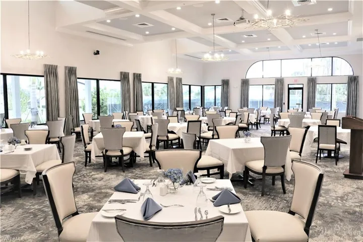 Dining room serves multiple functions.