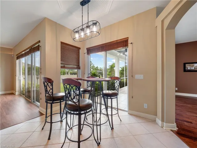 Dining space featuring light wood-type flooring