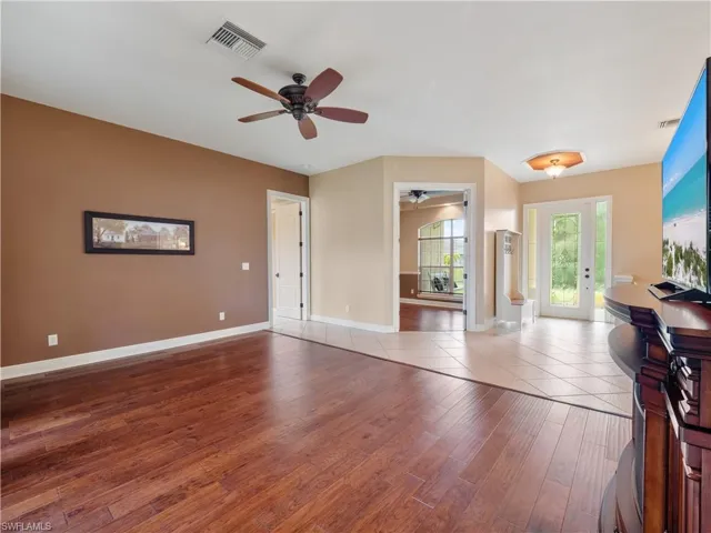 Entryway with light wood-type flooring