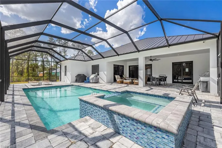 Large Patio under truss for those summer storms!