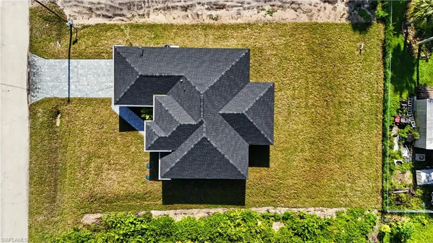 View from above of property