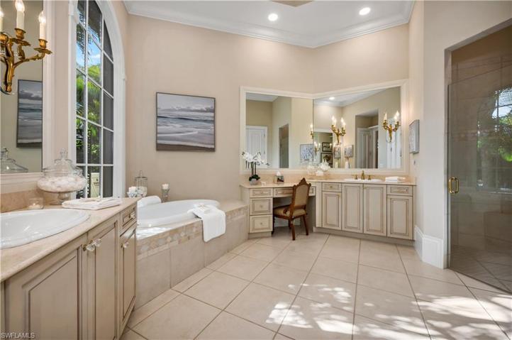 The large, walk-in shower could be easily made into a steam shower!  The water closet has a bidet.